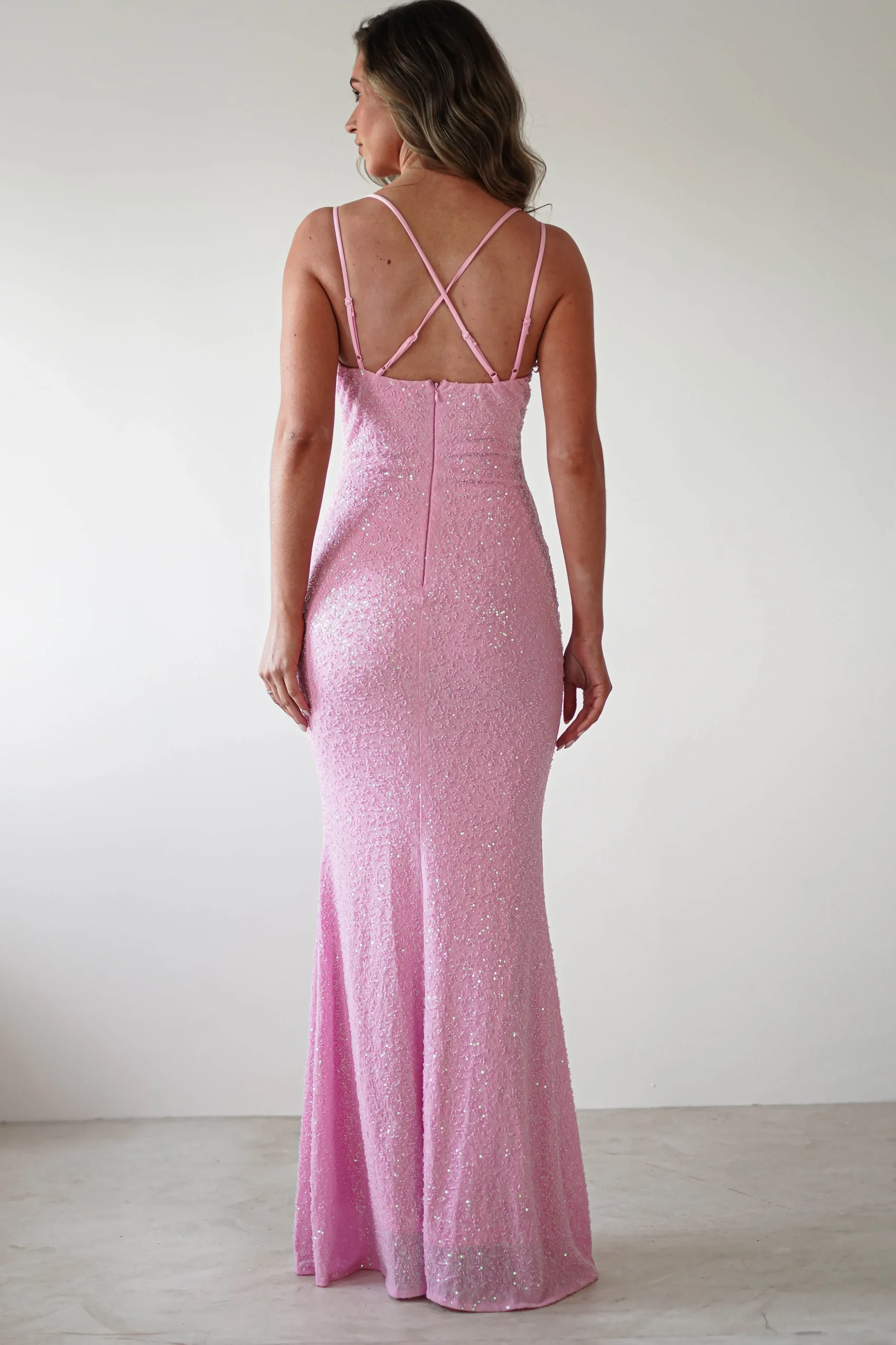 Discount Nina Beaded Bodycon Gown | Pink Lange Kleider|Maxikleider