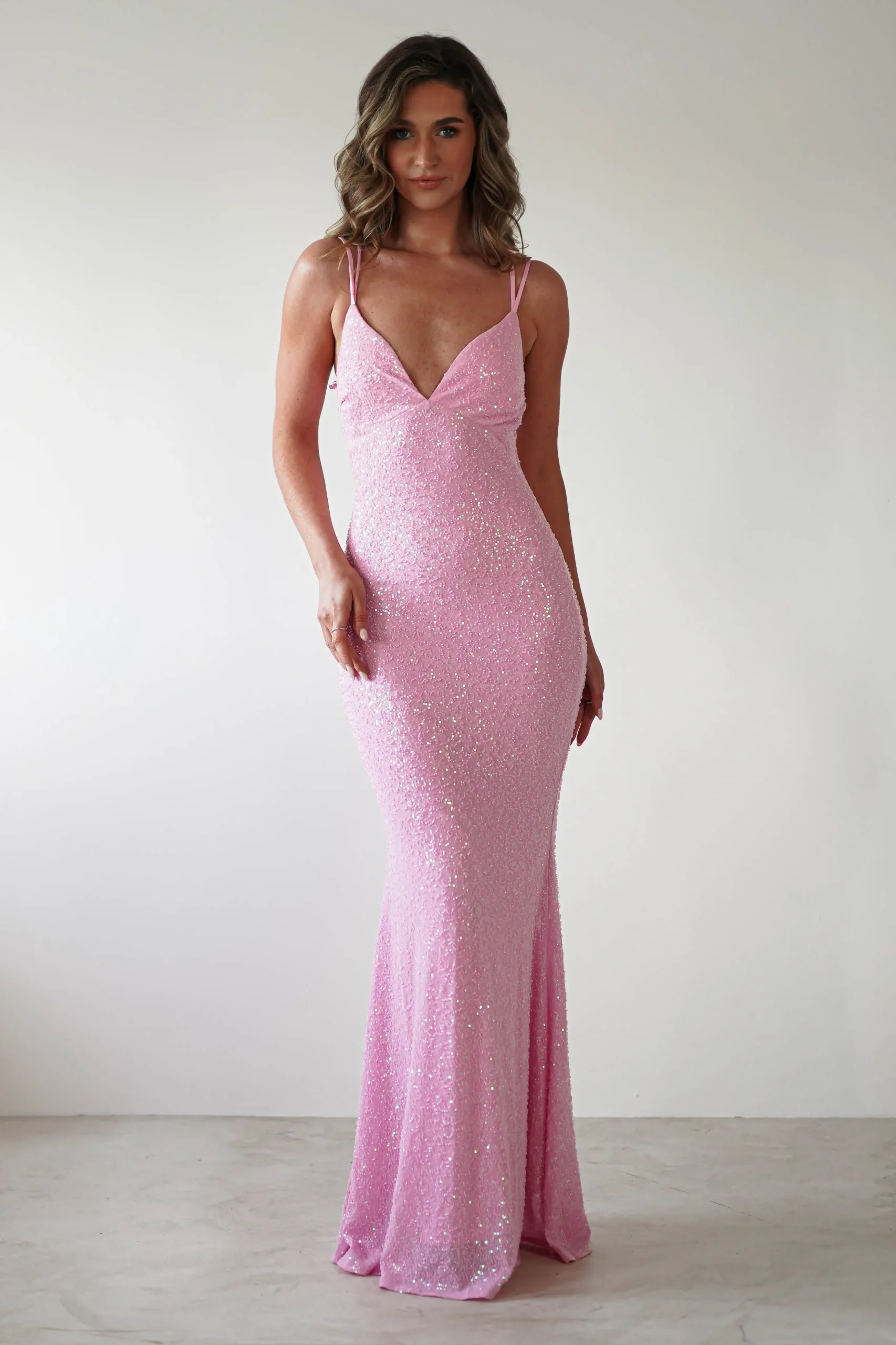 Discount Nina Beaded Bodycon Gown | Pink Lange Kleider|Maxikleider