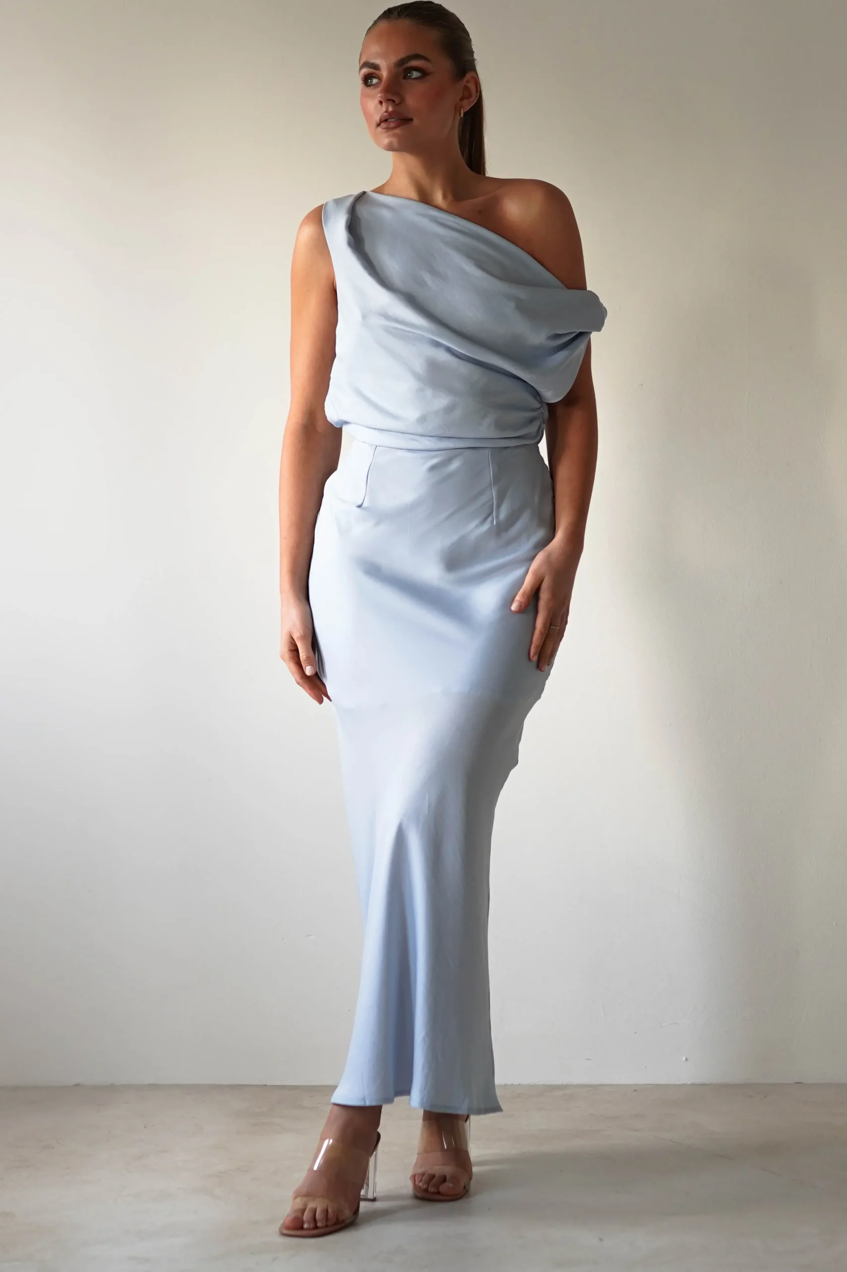 Sale Odelle Soft Off The Shoulder Maxi | Blue Lange Kleider|Maxikleider