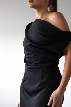 Discount Odelle Soft Off The Shoulder Maxi | Black Lange Kleider|Maxikleider