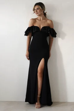 Sale Olympia Off The Shoulder Gown | Black Lange Kleider|Maxikleider