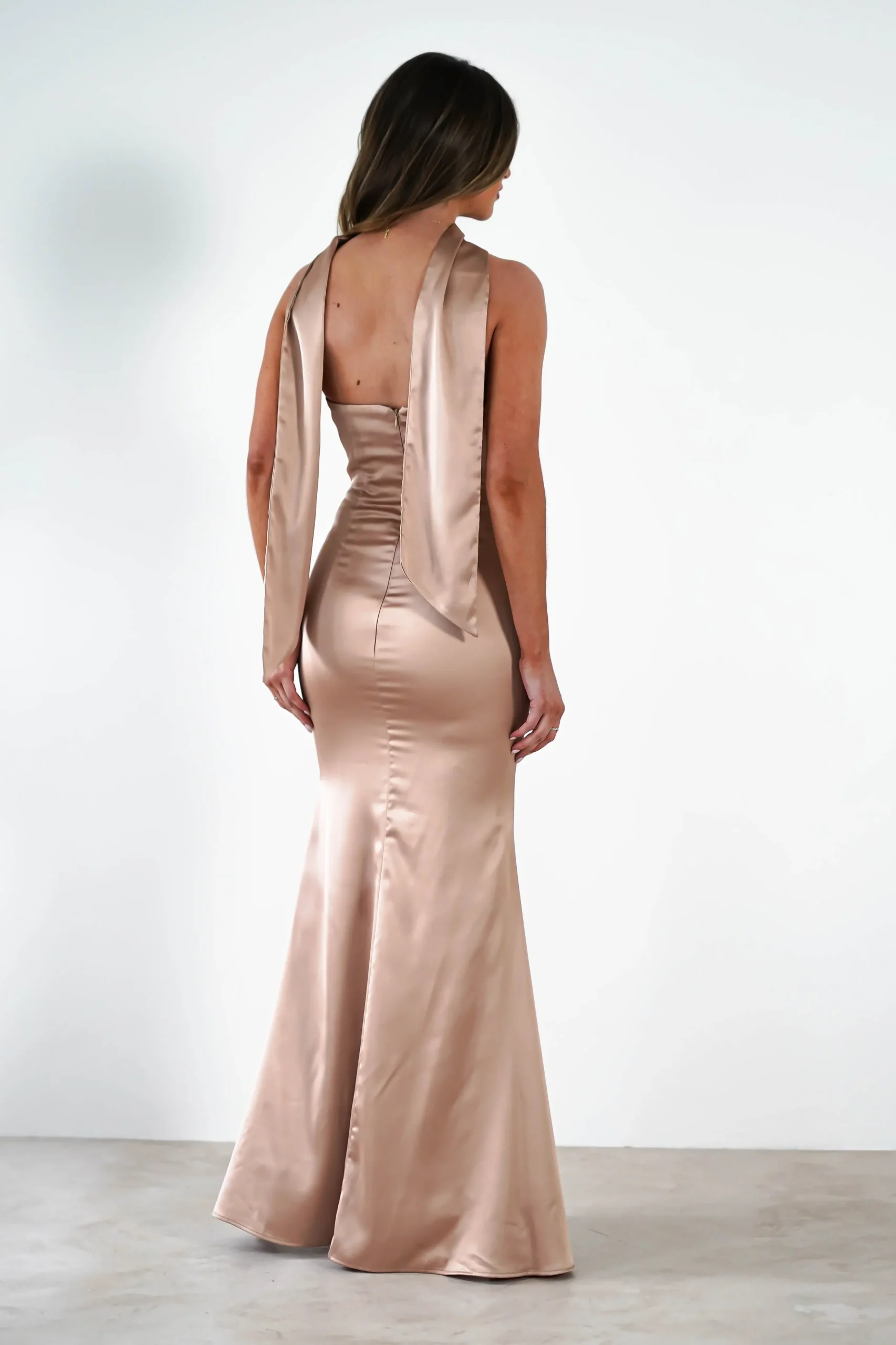 Best Orellia Satin Strapless Maxi Dress | Gold Lange Kleider|Maxikleider