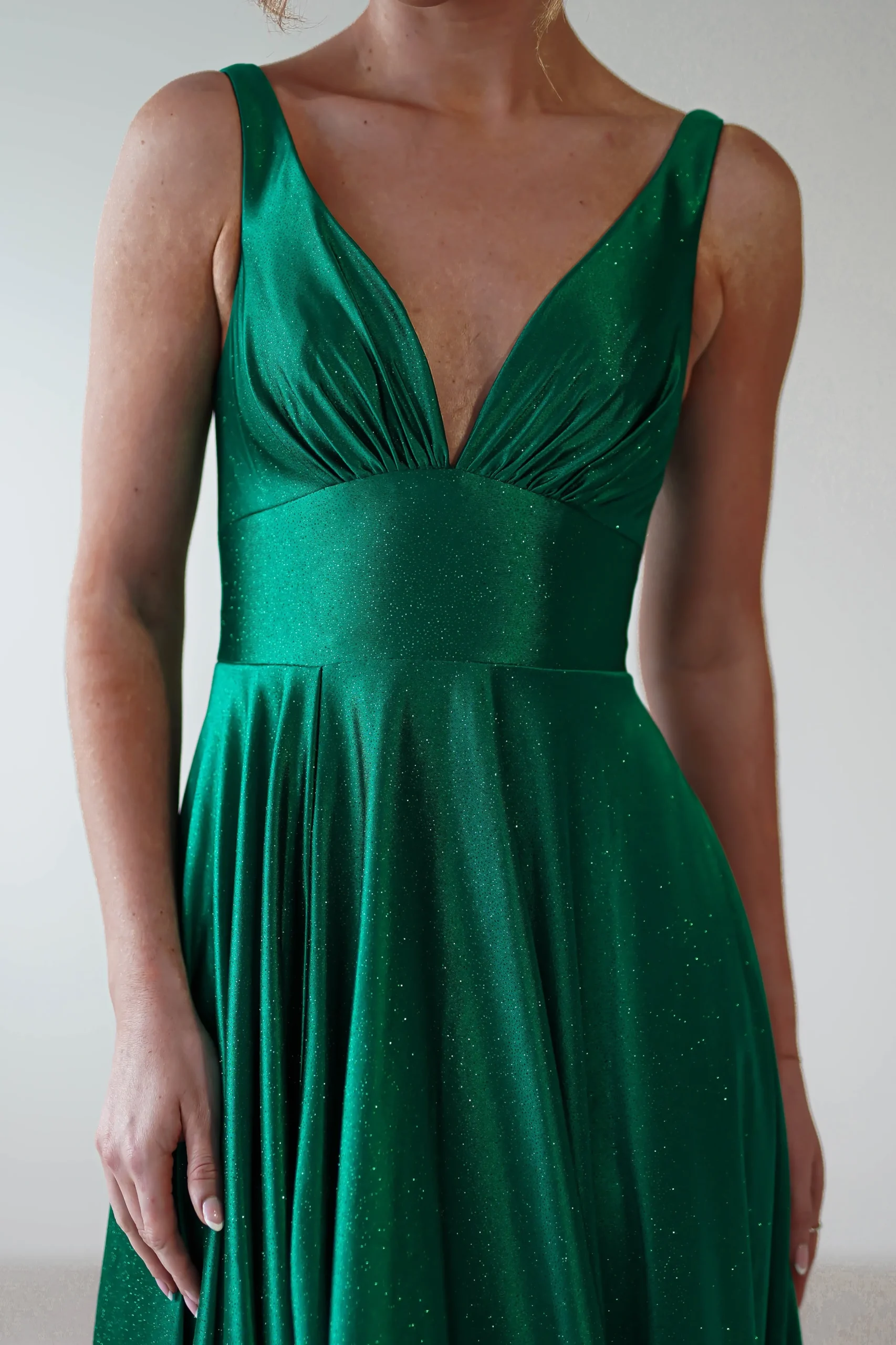Sale Penelope Glitter Princess Gown | Green Sommerkleider|Sommerkleider