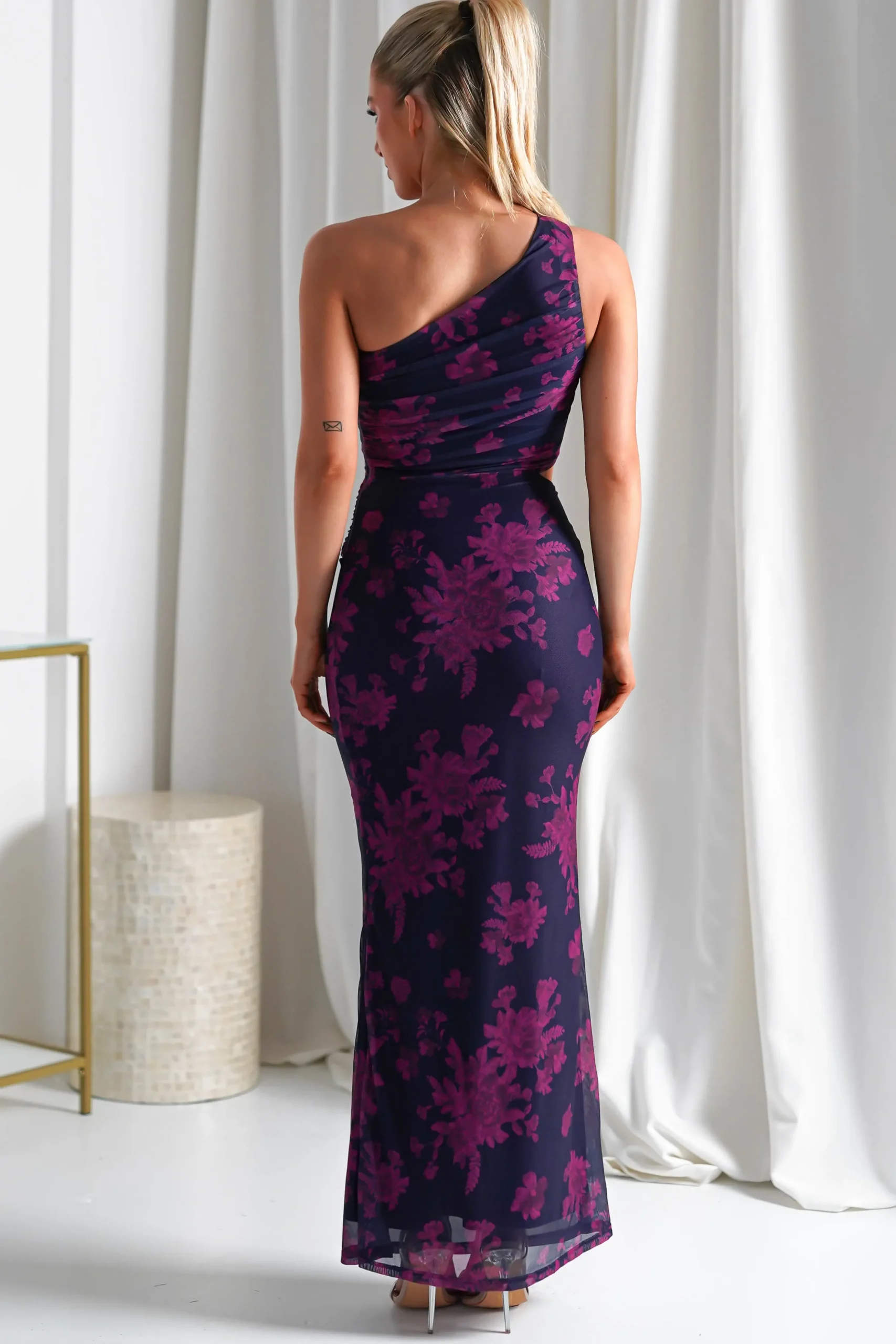 Fashion Petra Bodycon Printed Maxi Dress | Grape Lange Kleider|Maxikleider