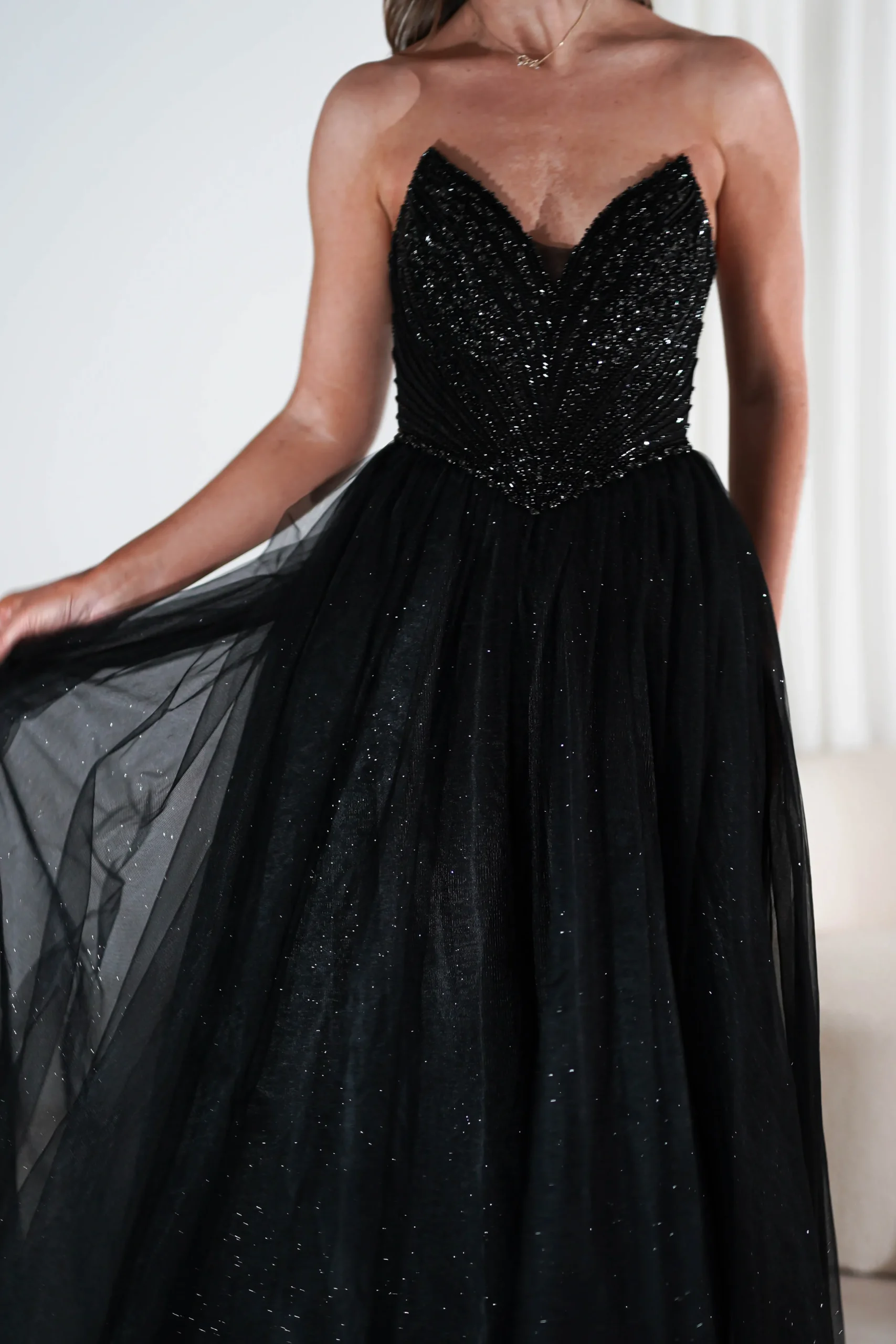 Best Priscilla Princess Glitter Gown | Black Sommerkleider|Sommerkleider