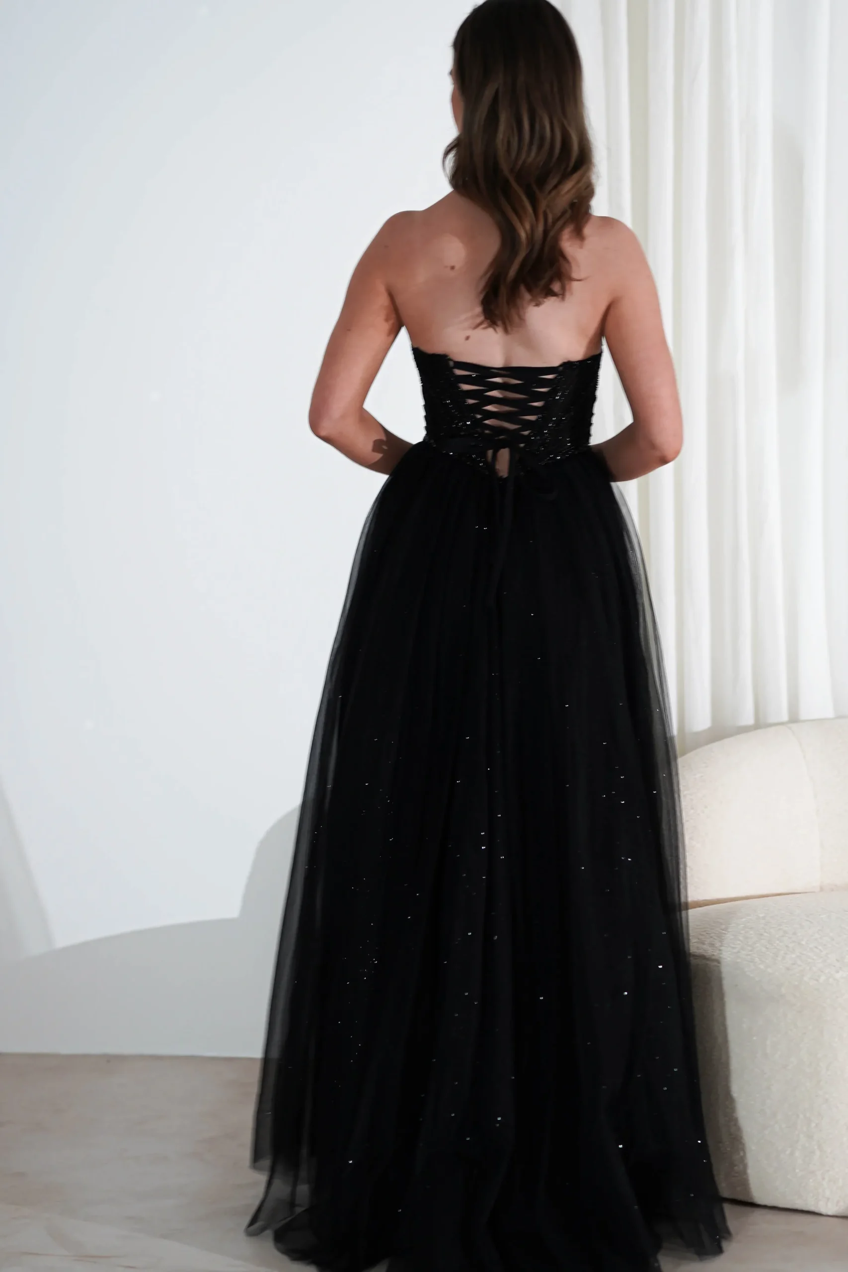 Best Priscilla Princess Glitter Gown | Black Sommerkleider|Sommerkleider