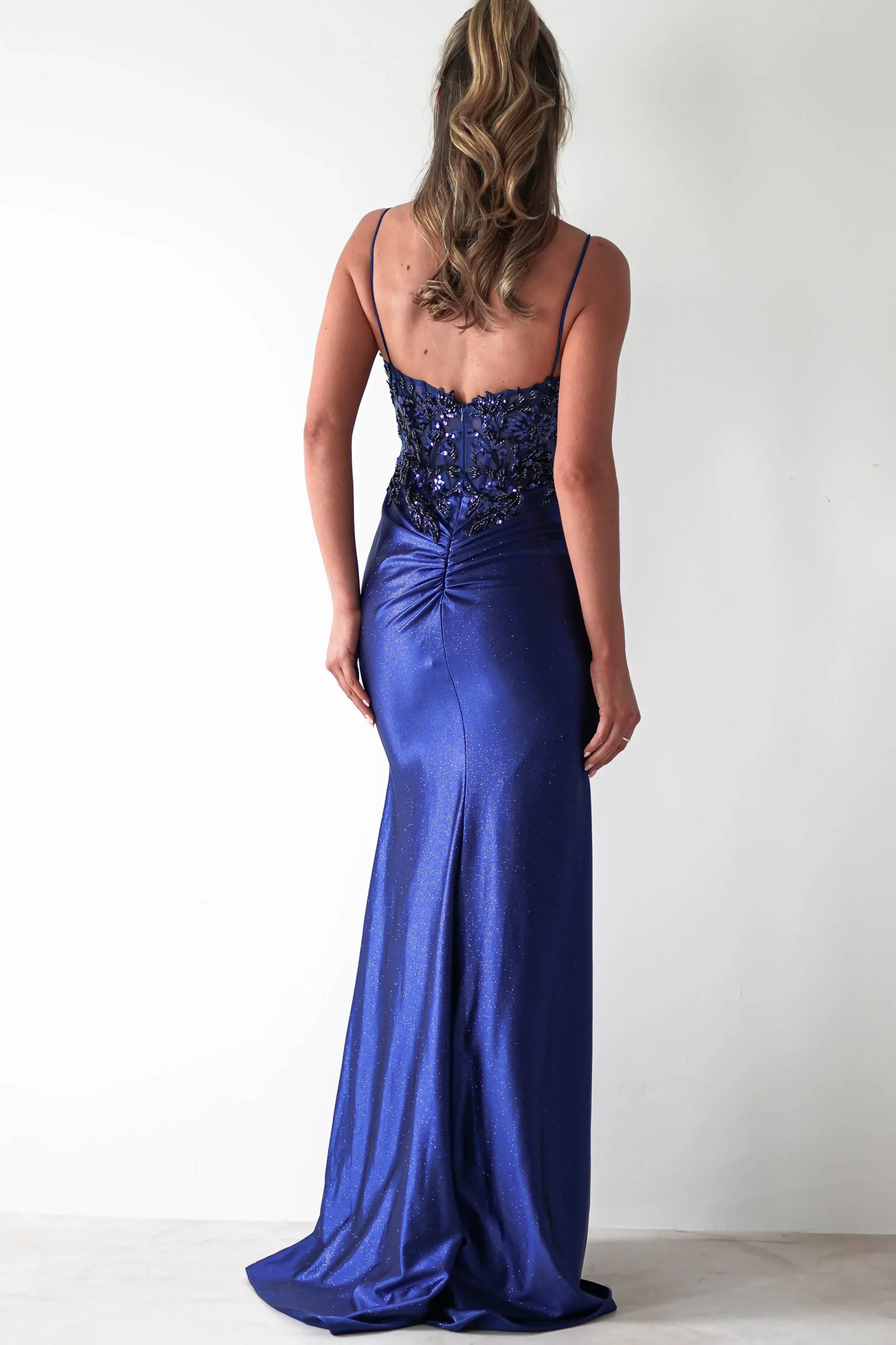 New Regina Embellished Bodice Gown | Midnight Blue Sommerkleider|Sommerkleider