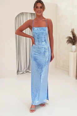 Sale Renesmee Sequin Maxi Dress | Blue Lange Kleider|Maxikleider