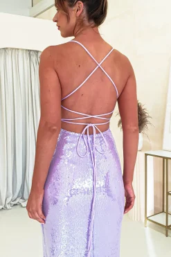 Best Renesmee Sequin Maxi Dress | Lilac Lange Kleider|Maxikleider
