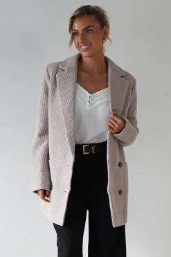 Sale Reno Tailored Over Sized Coat | Taupe Blazer Und Mäntel|Sommerkleider