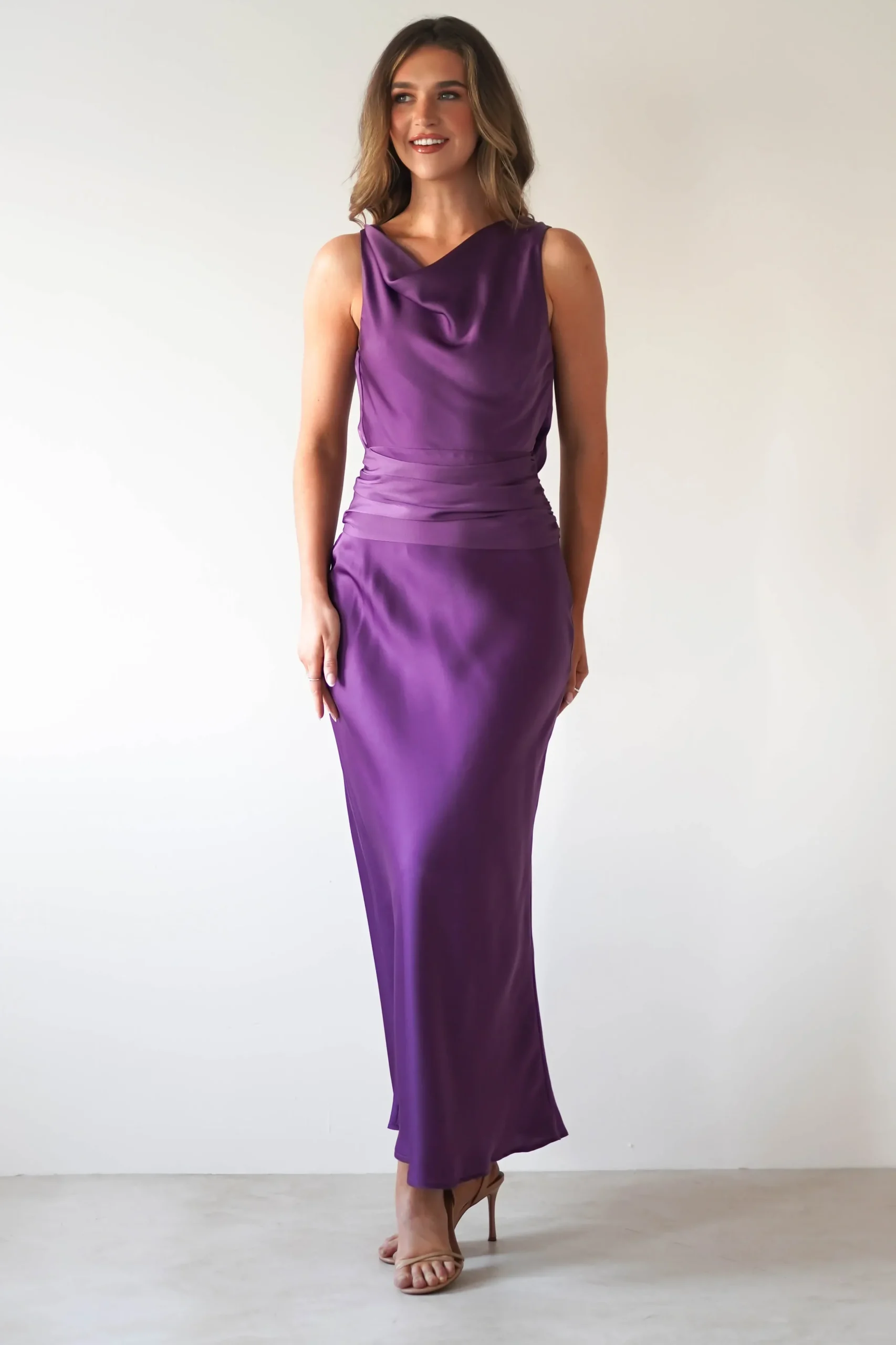 New River Backless Maxi Dress | Deep Purple Lange Kleider|Maxikleider