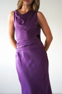 New River Backless Maxi Dress | Deep Purple Lange Kleider|Maxikleider