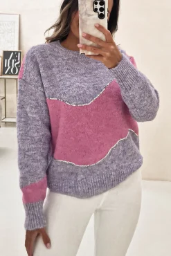 Clearance Rosalind Sequin Detail Jumper | Lilac/Pink Strickwaren|Pullover Und Strickjacken