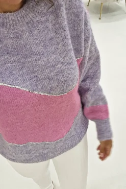 Clearance Rosalind Sequin Detail Jumper | Lilac/Pink Strickwaren|Pullover Und Strickjacken