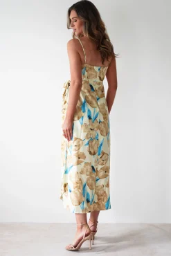 Sale Sarah Floral Print Midaxi Wrap Dress | Mixed Print Mittellange Kleider|Midi-kleider