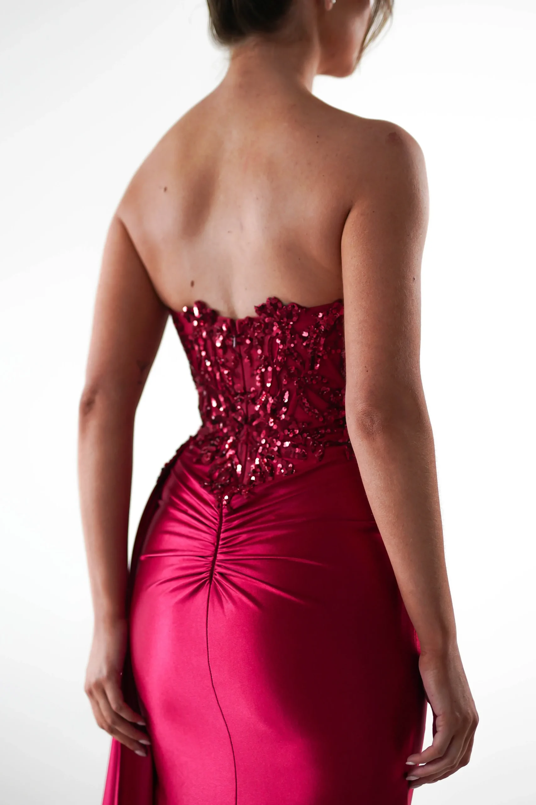 Discount Saraya Bodycon Embellished Gown | Dark Red Sommerkleider|Sommerkleider
