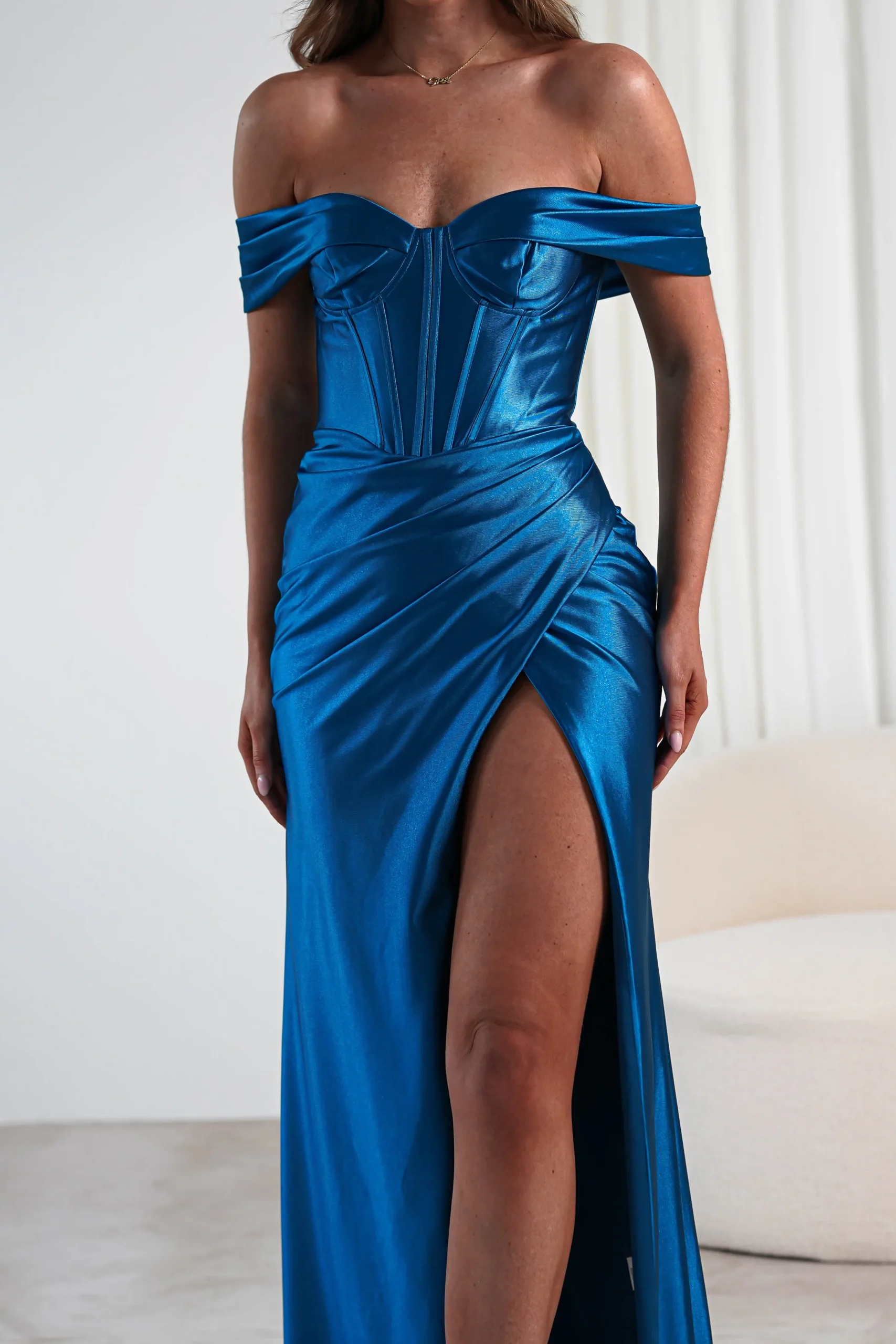 New Serena Off The Shoulder Gown | Peacock Sommerkleider|Sommerkleider