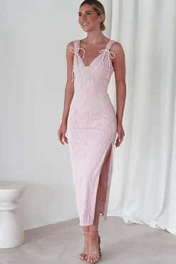 Online Simona Textured Maxi Dress | Blush Lange Kleider|Maxikleider