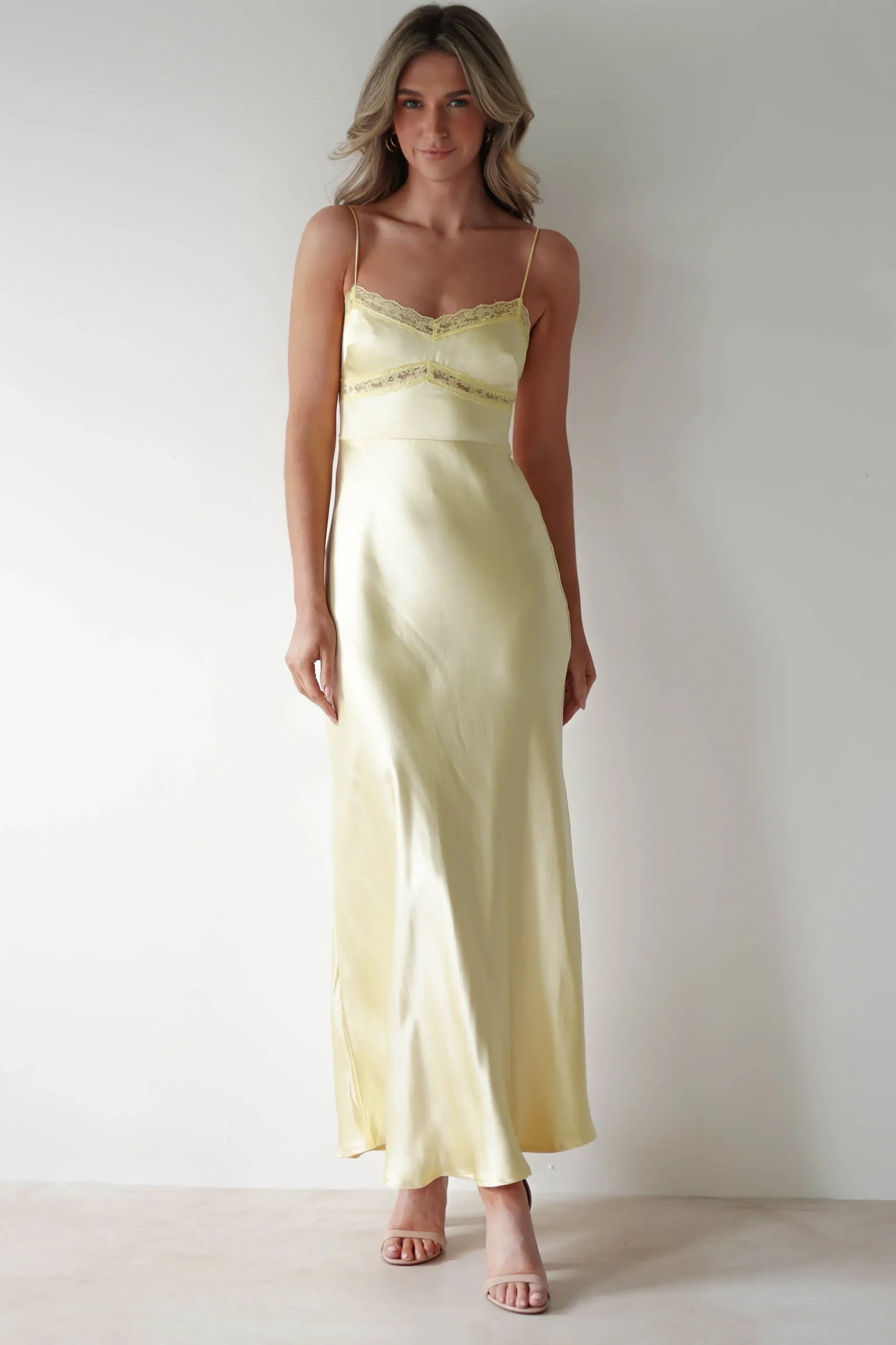 Best Sophia Soft Lace Maxi Dress | Yellow Lange Kleider|Maxikleider