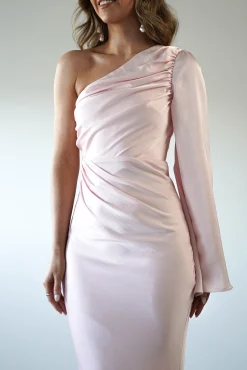 Fashion Sylvana Silky Maxi Dress | Pink Lange Kleider|Maxikleider