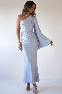 Outlet Sylvana Silky Maxi Dress | Blue Lange Kleider|Maxikleider