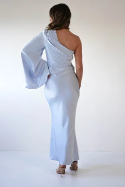 Outlet Sylvana Silky Maxi Dress | Blue Lange Kleider|Maxikleider