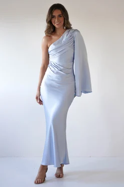 Outlet Sylvana Silky Maxi Dress | Blue Lange Kleider|Maxikleider