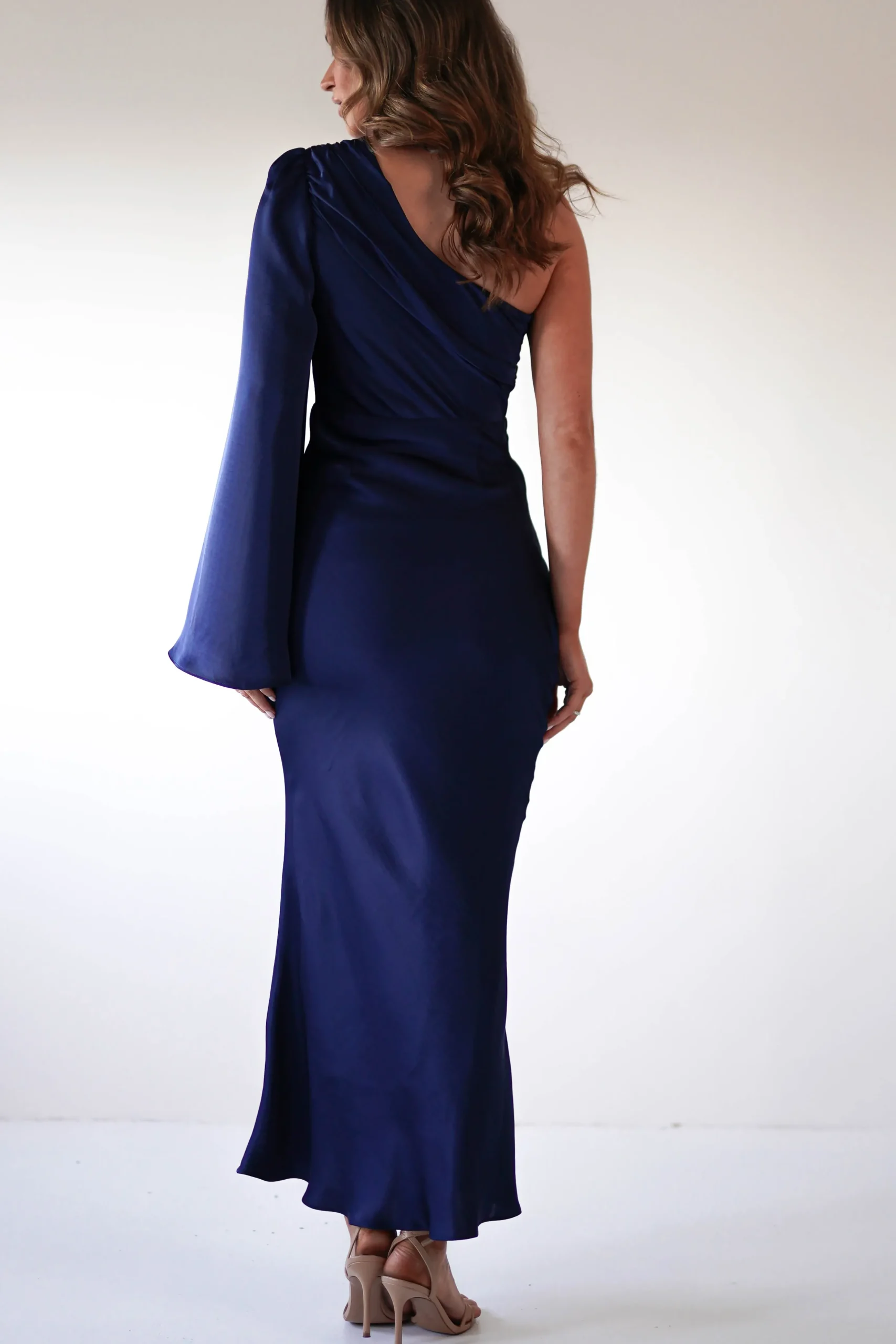 Outlet Sylvana Silky Maxi Dress | Navy Lange Kleider|Maxikleider