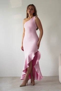 Best Tabitha Textured Bodycon Midaxi Dress | Pink Lange Kleider|Maxikleider