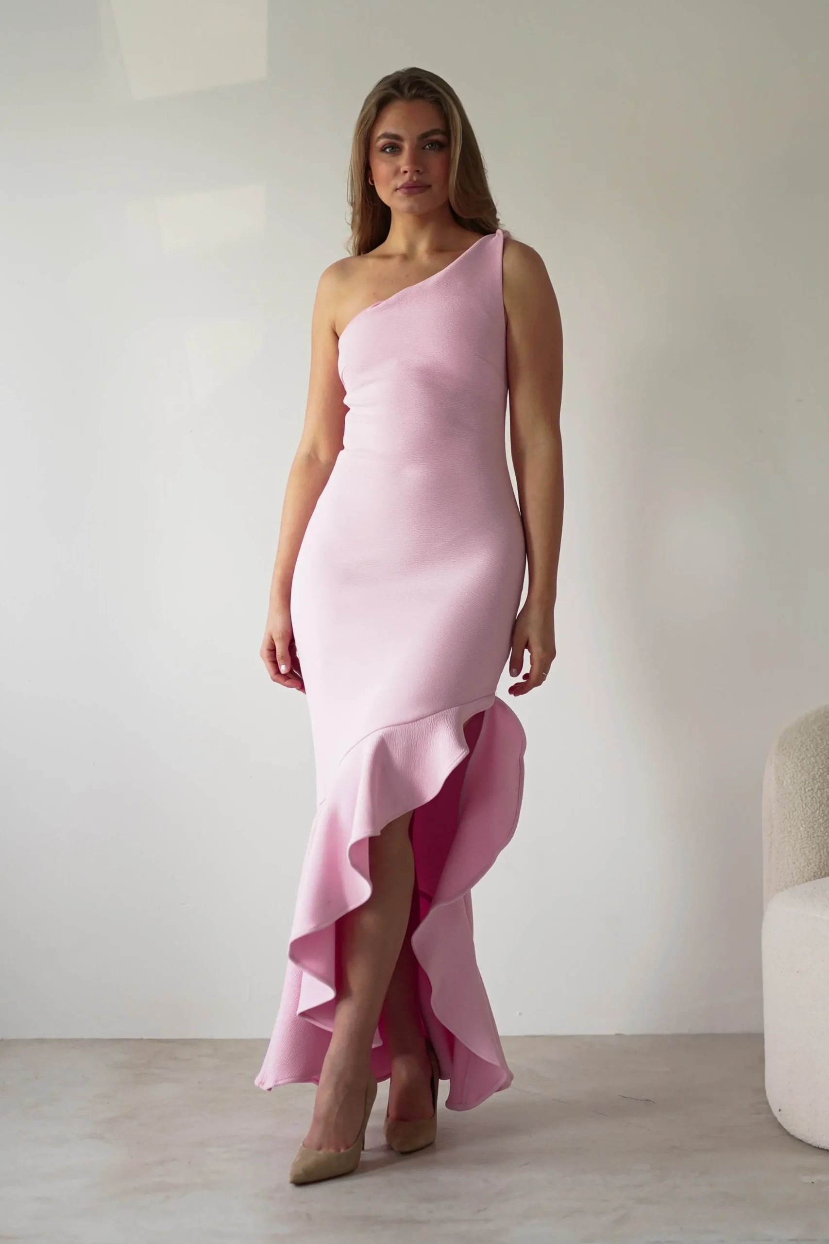 Best Tabitha Textured Bodycon Midaxi Dress | Pink Lange Kleider|Maxikleider