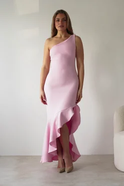 Best Tabitha Textured Bodycon Midaxi Dress | Pink Lange Kleider|Maxikleider