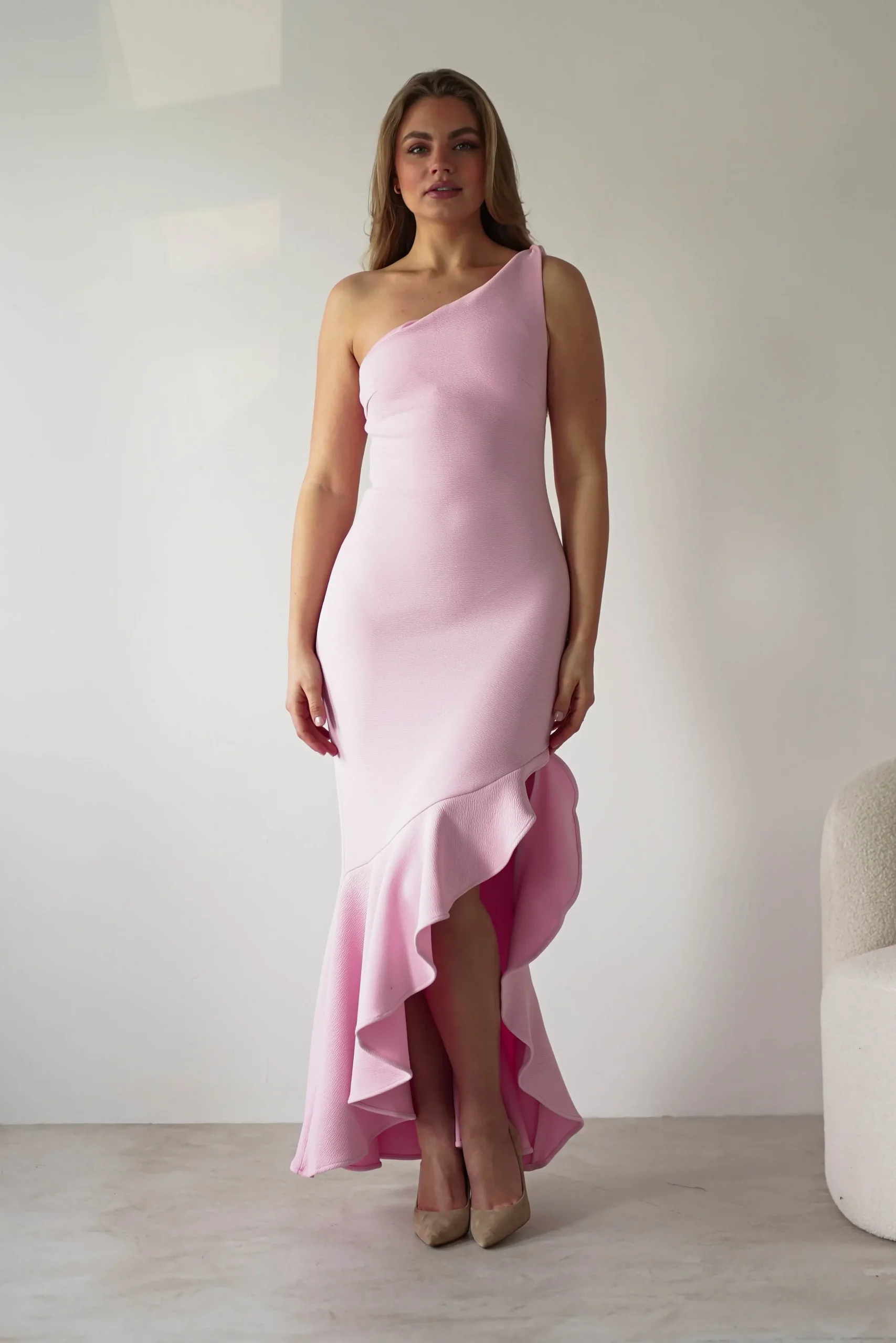 Best Tabitha Textured Bodycon Midaxi Dress | Pink Lange Kleider|Maxikleider
