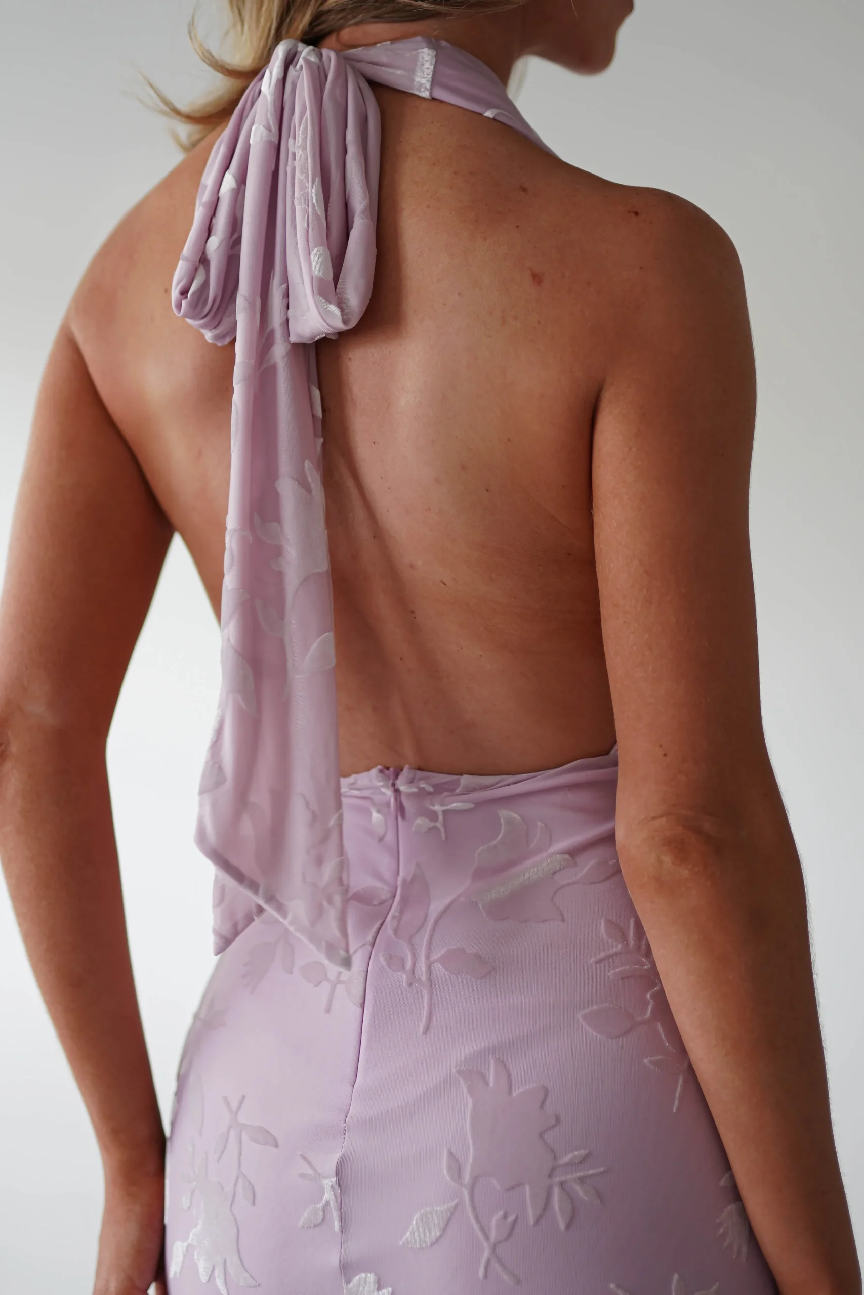 Fashion Tara Floral Jacquard Maxi Dress | Light Lilac Lange Kleider|Maxikleider