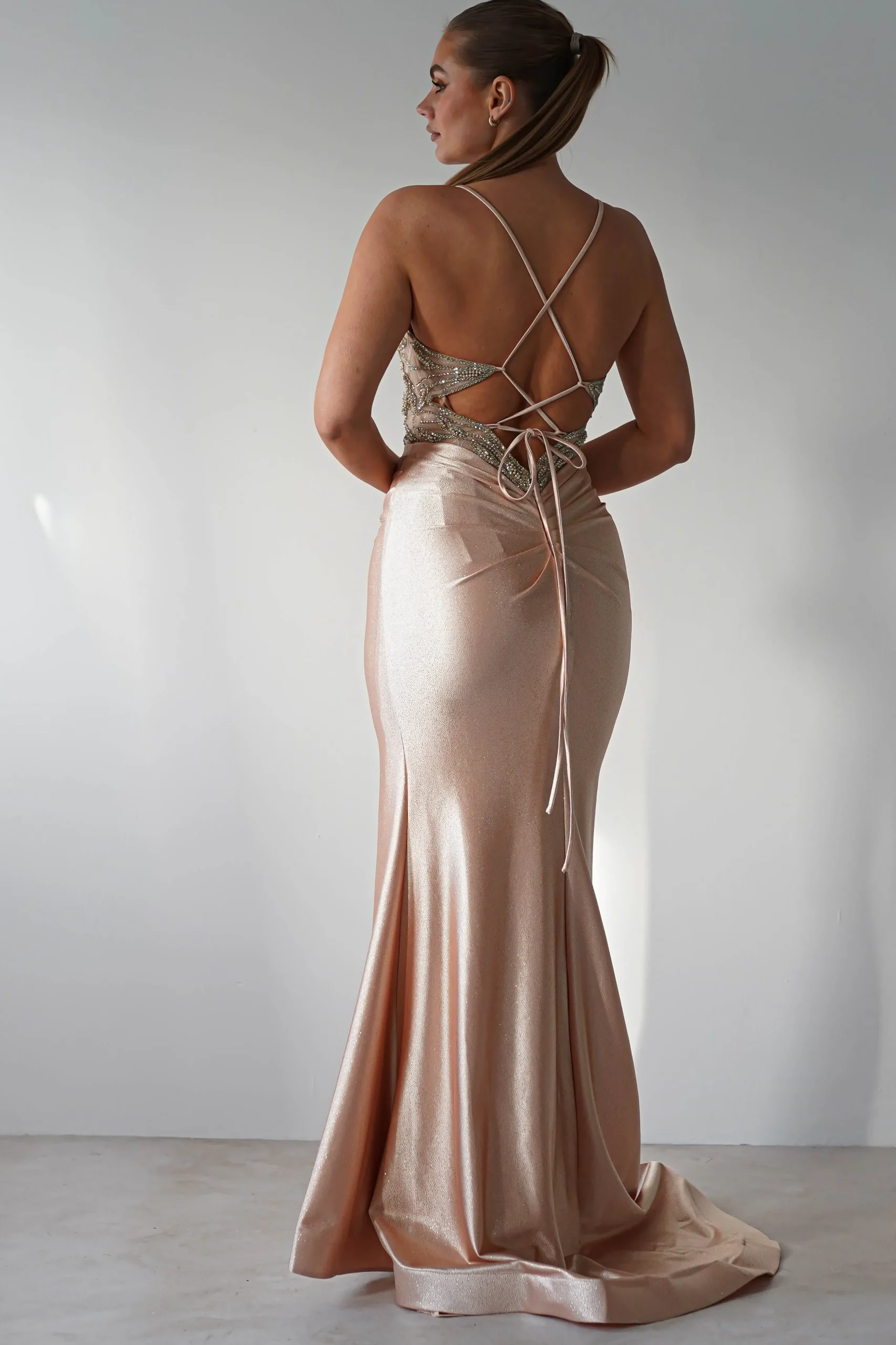 Outlet The Butterfly Embellished Bodycon Gown | Gold Sommerkleider|Sommerkleider