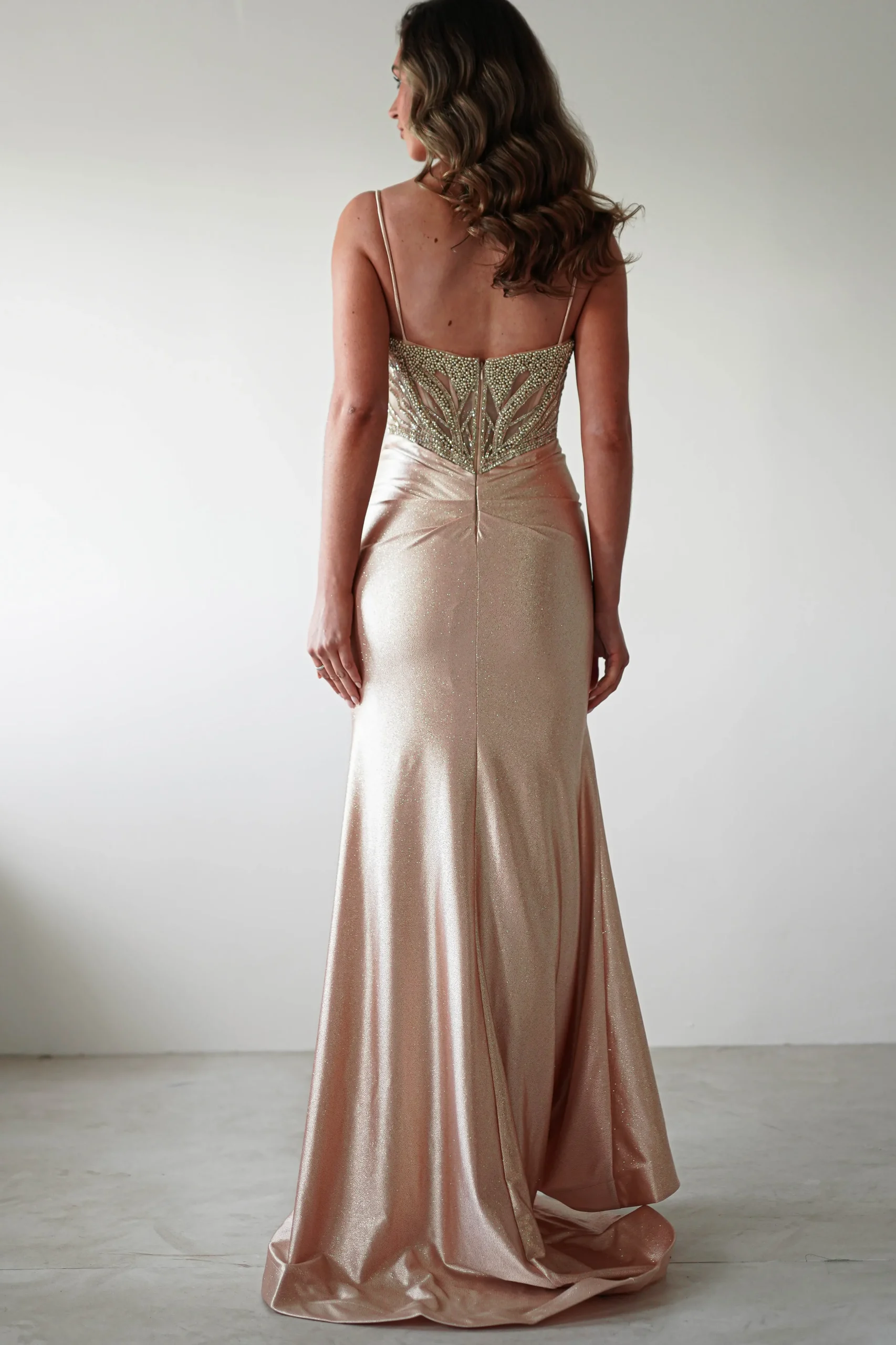 Fashion Tiah Glitter Embellished Gown | Gold Sommerkleider|Sommerkleider