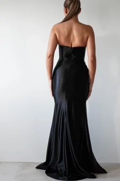 Best Venice Strapless Bodycon Gown | Black Sommerkleider|Sommerkleider