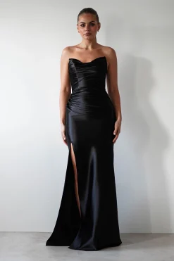 Best Venice Strapless Bodycon Gown | Black Sommerkleider|Sommerkleider