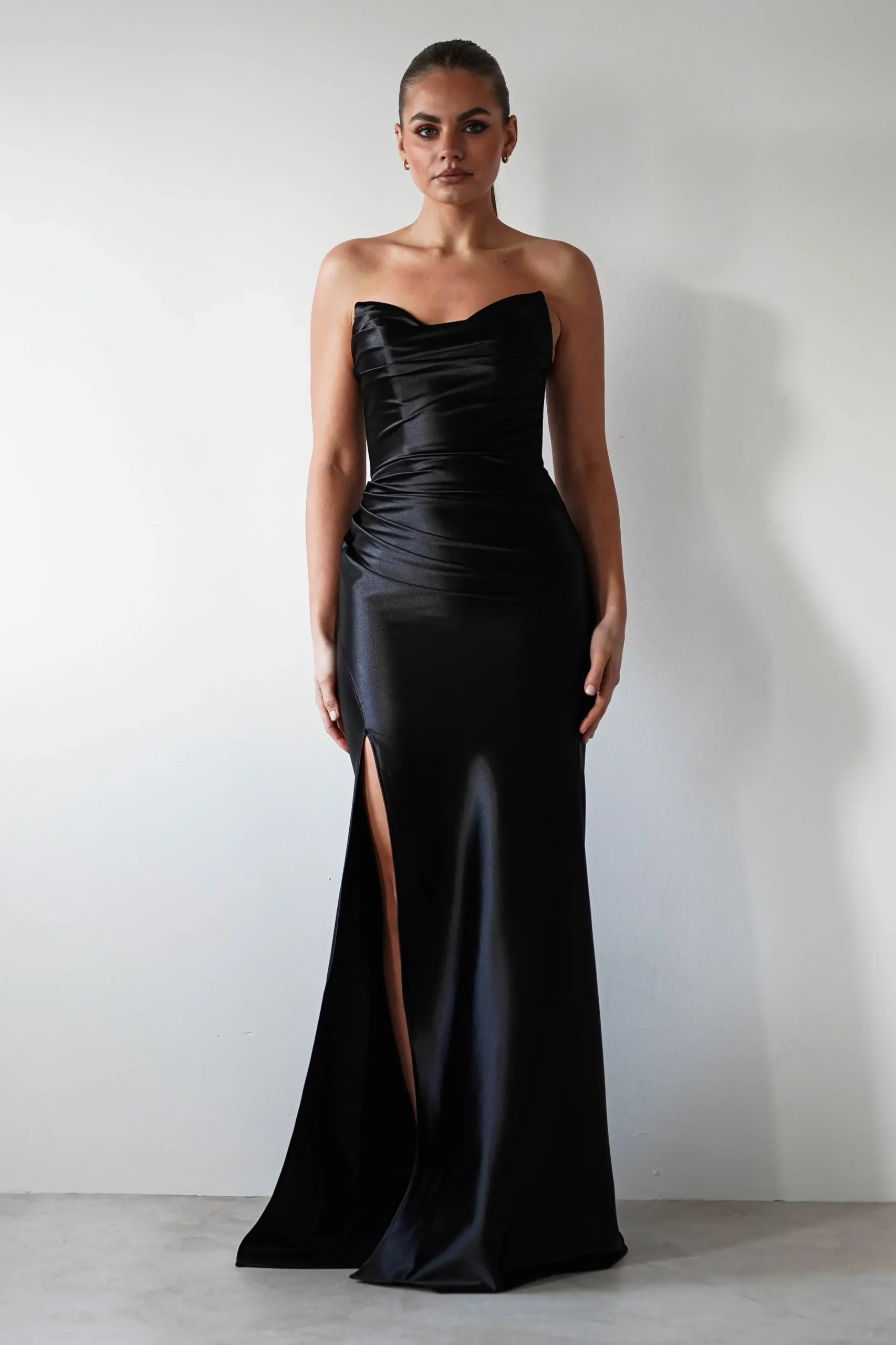 Best Venice Strapless Bodycon Gown | Black Sommerkleider|Sommerkleider