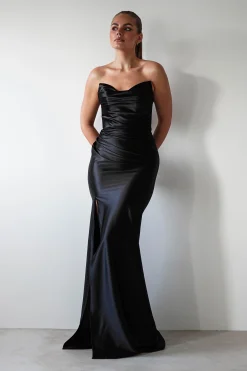 Best Venice Strapless Bodycon Gown | Black Sommerkleider|Sommerkleider
