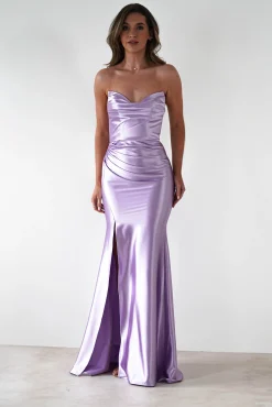 Clearance Venice Strapless Bodycon Gown | Lilac Sommerkleider|Sommerkleider