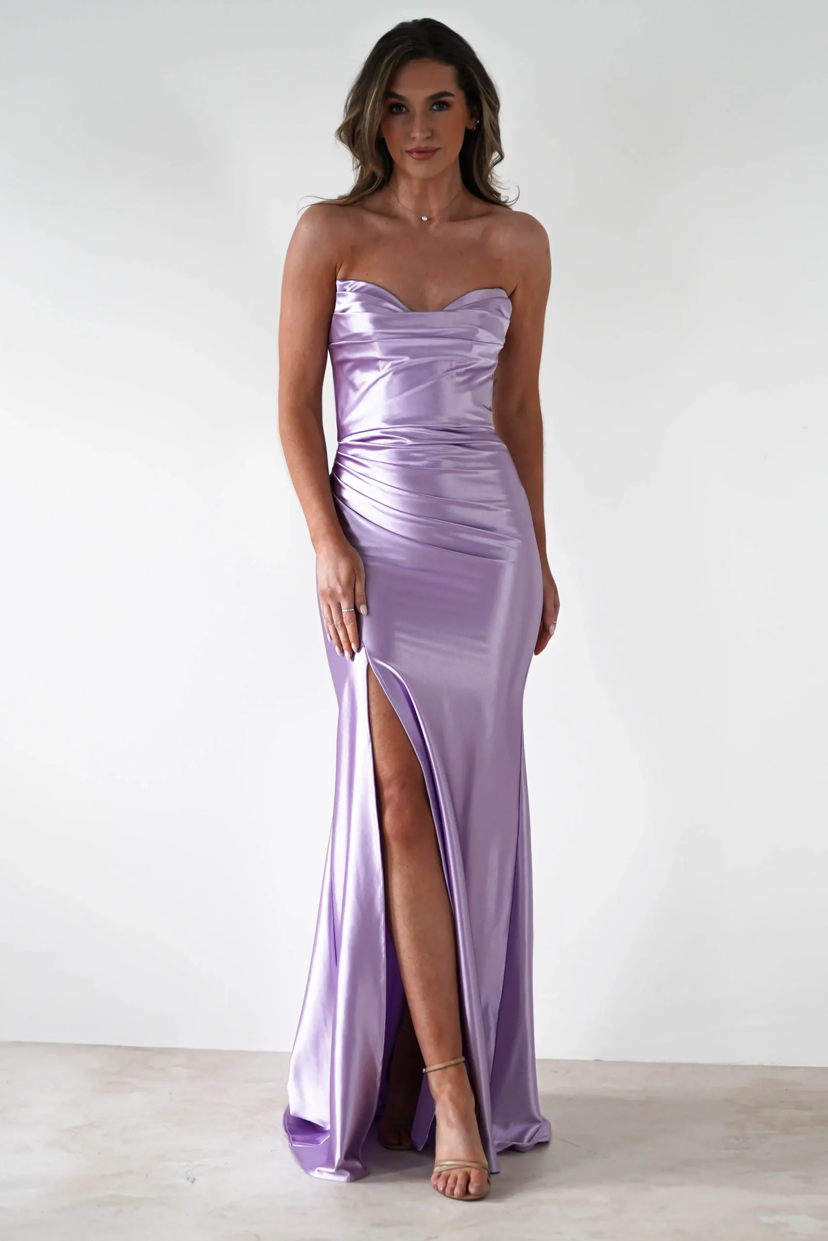 Clearance Venice Strapless Bodycon Gown | Lilac Sommerkleider|Sommerkleider