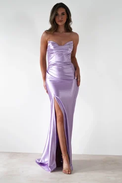 Clearance Venice Strapless Bodycon Gown | Lilac Sommerkleider|Sommerkleider
