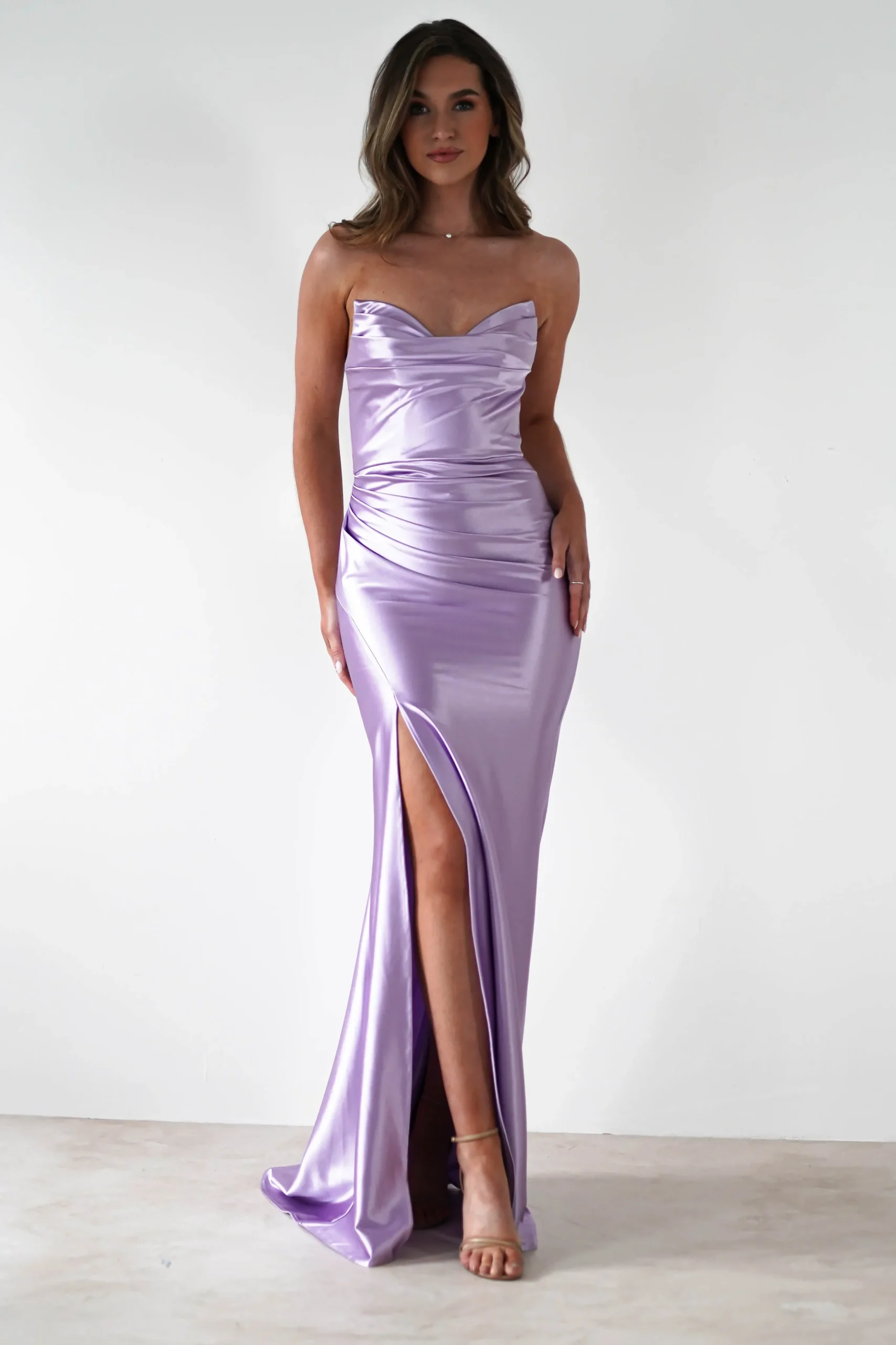 Clearance Venice Strapless Bodycon Gown | Lilac Sommerkleider|Sommerkleider